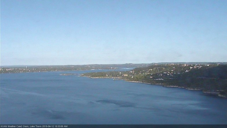 Lake Travis webcam, April 12, 2019 9:35 AM CT