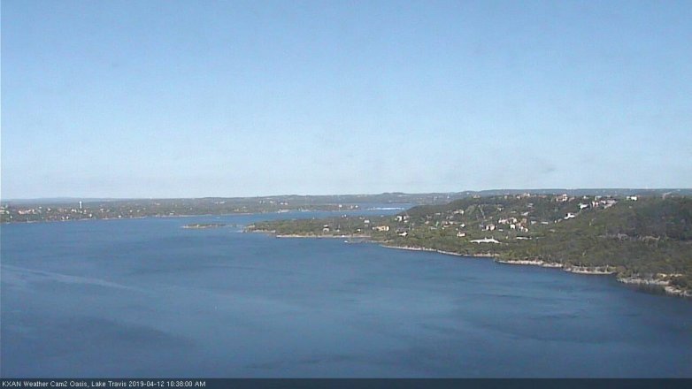 Lake Travis webcam, April 12, 2019 9:40 AM CT