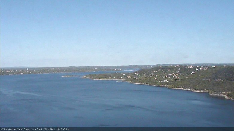 Lake Travis webcam, April 12, 2019 9:45 AM CT
