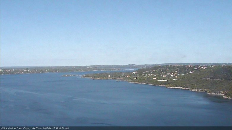 Lake Travis webcam, April 12, 2019 9:50 AM CT