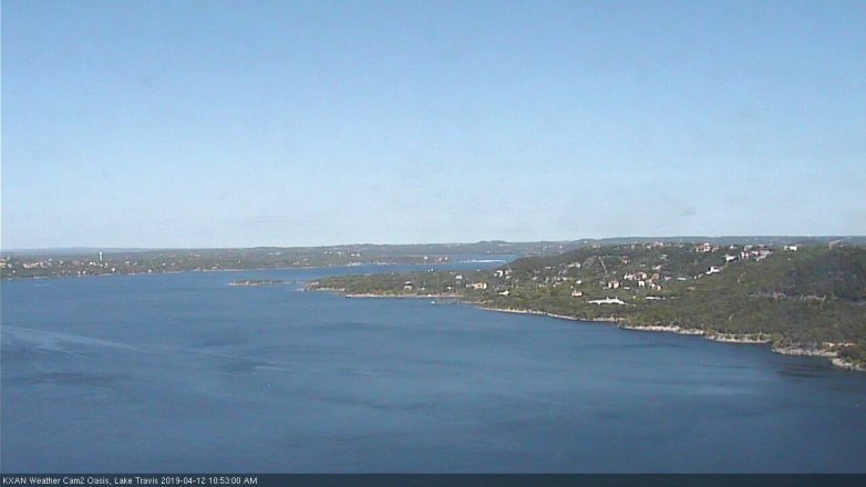 Lake Travis webcam, April 12, 2019 9:55 AM CT