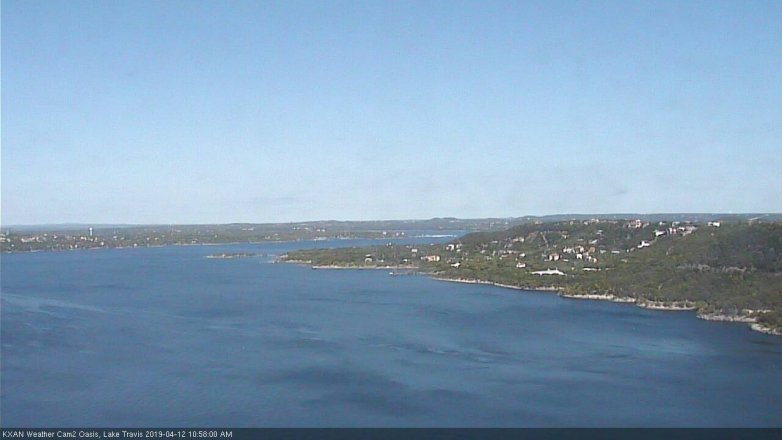 Lake Travis webcam, April 12, 2019 10:00 AM CT