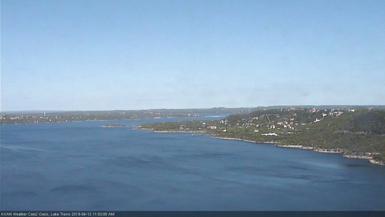 Lake Travis webcam, April 12, 2019 10:05 AM CT
