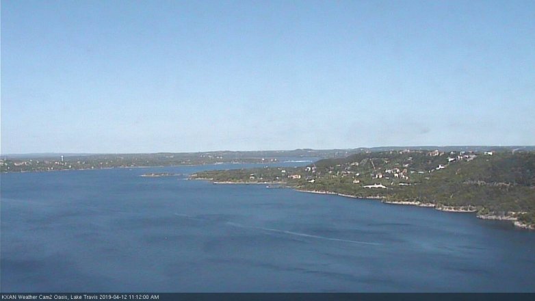 Lake Travis webcam, April 12, 2019 10:15 AM CT