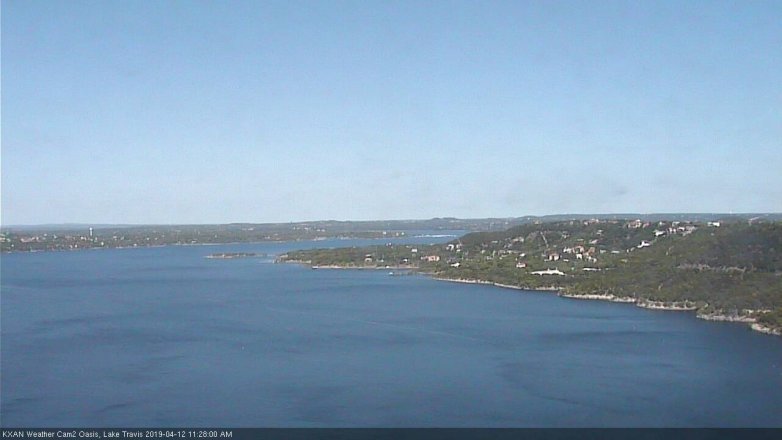 Lake Travis webcam, April 12, 2019 10:30 AM CT