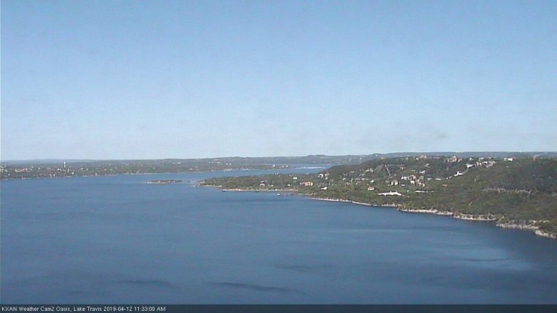 Lake Travis webcam, April 12, 2019 10:35 AM CT