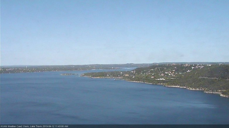 Lake Travis webcam, April 12, 2019 10:45 AM CT