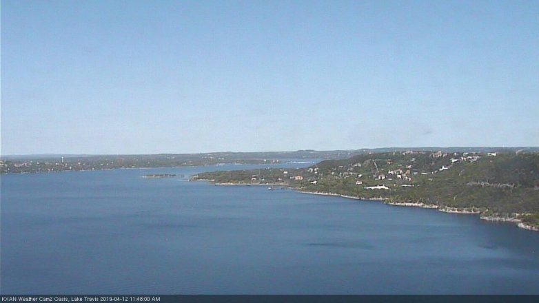 Lake Travis webcam, April 12, 2019 10:50 AM CT