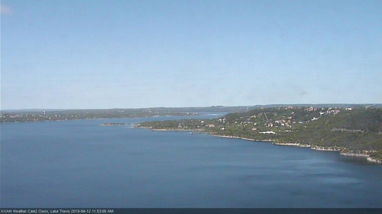 Lake Travis webcam, April 12, 2019 10:55 AM CT