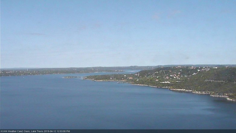 Lake Travis webcam, April 12, 2019 11:05 AM CT