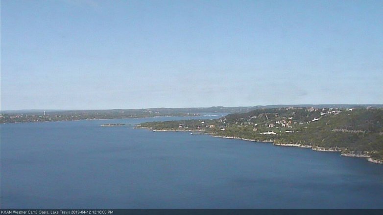 Lake Travis webcam, April 12, 2019 11:20 AM CT