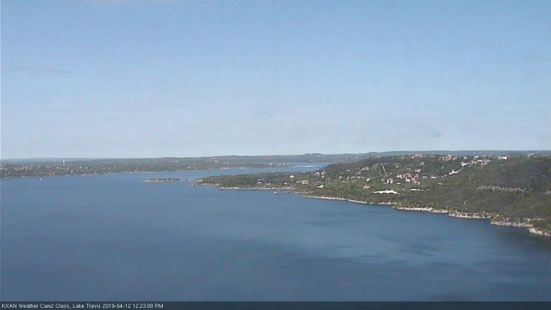 Lake Travis webcam, April 12, 2019 11:25 AM CT