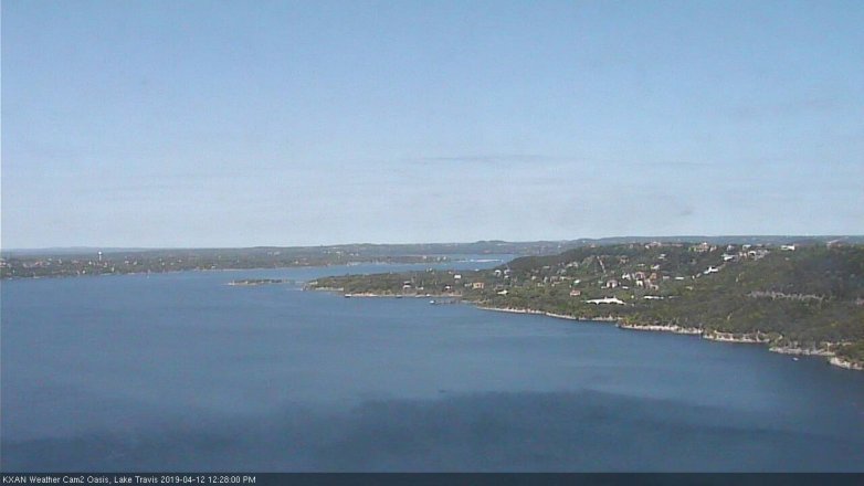Lake Travis webcam, April 12, 2019 11:30 AM CT