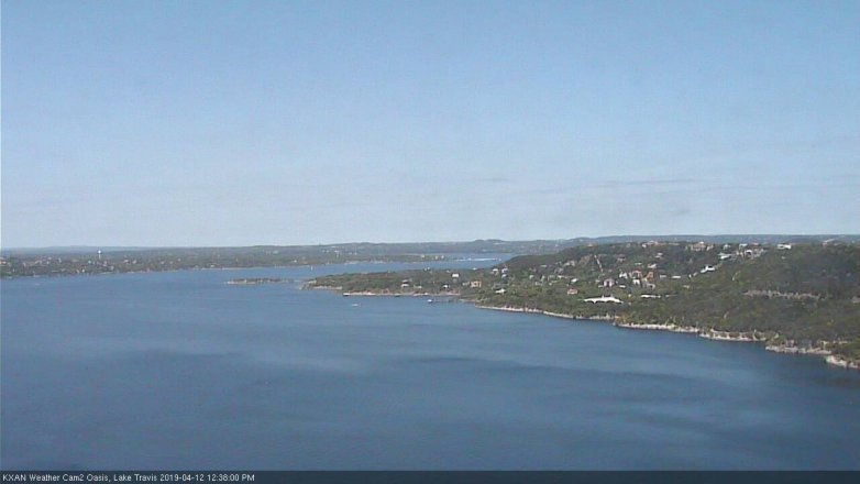 Lake Travis webcam, April 12, 2019 11:40 AM CT