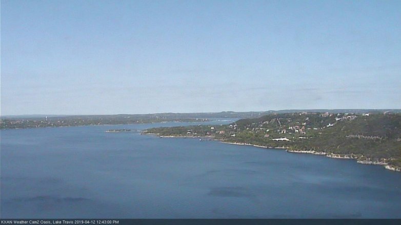 Lake Travis webcam, April 12, 2019 11:45 AM CT