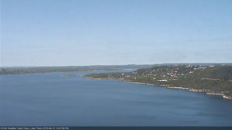 Lake Travis webcam, April 12, 2019 11:50 AM CT