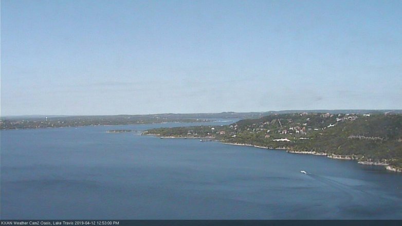 Lake Travis webcam, April 12, 2019 11:55 AM CT