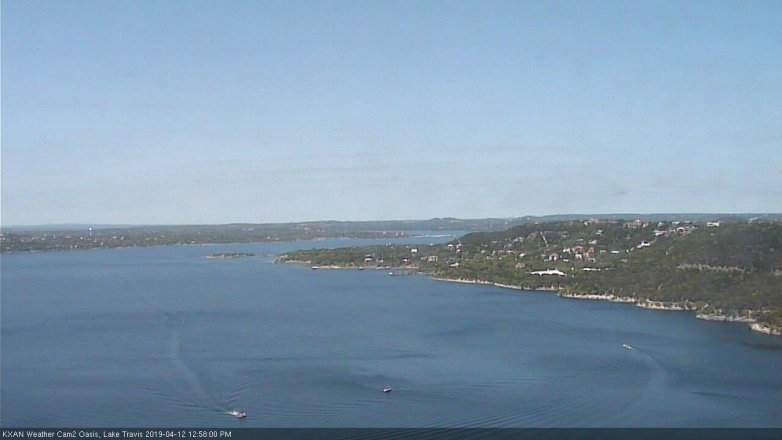 Lake Travis webcam, April 12, 2019 12:00 PM CT