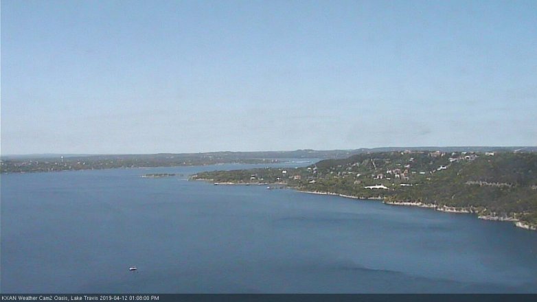 Lake Travis webcam, April 12, 2019 12:10 PM CT