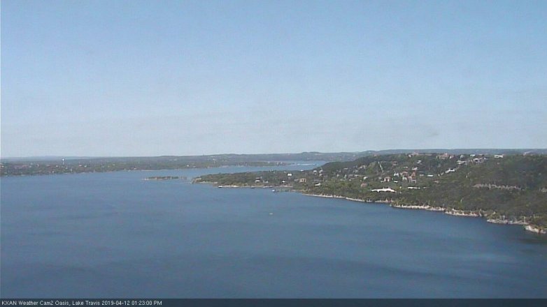 Lake Travis webcam, April 12, 2019 12:25 PM CT