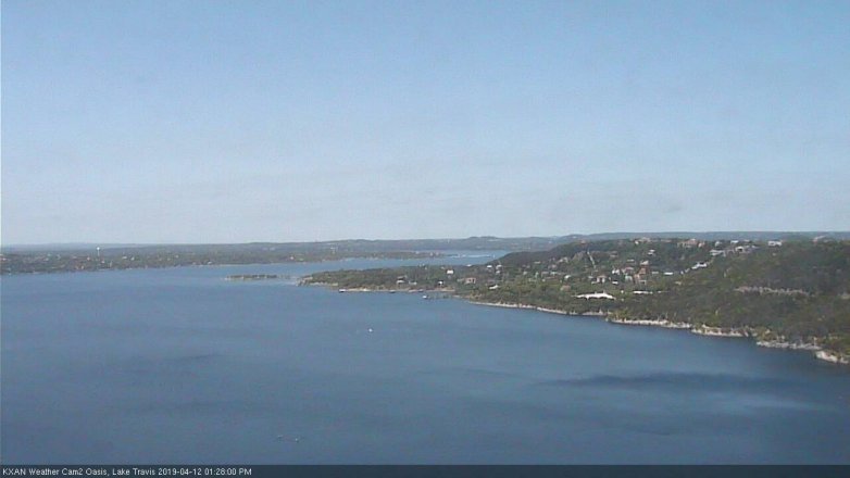 Lake Travis webcam, April 12, 2019 12:30 PM CT