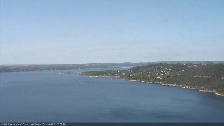 Lake Travis webcam, April 12, 2019 12:35 PM CT