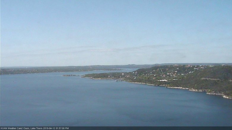 Lake Travis webcam, April 12, 2019 1:00 PM CT