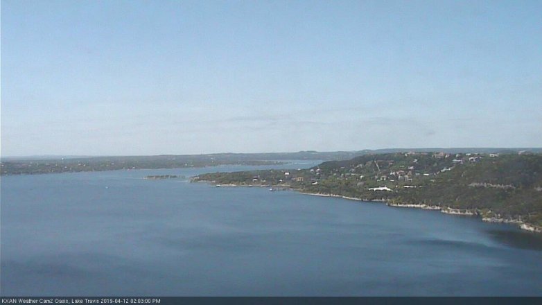 Lake Travis webcam, April 12, 2019 1:05 PM CT