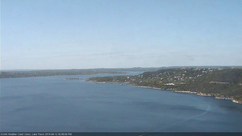 Lake Travis webcam, April 12, 2019 1:10 PM CT