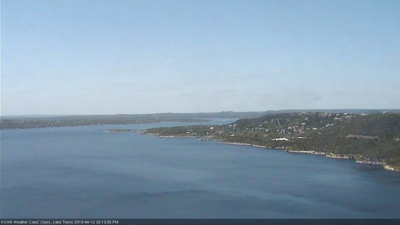 Lake Travis webcam, April 12, 2019 1:15 PM CT