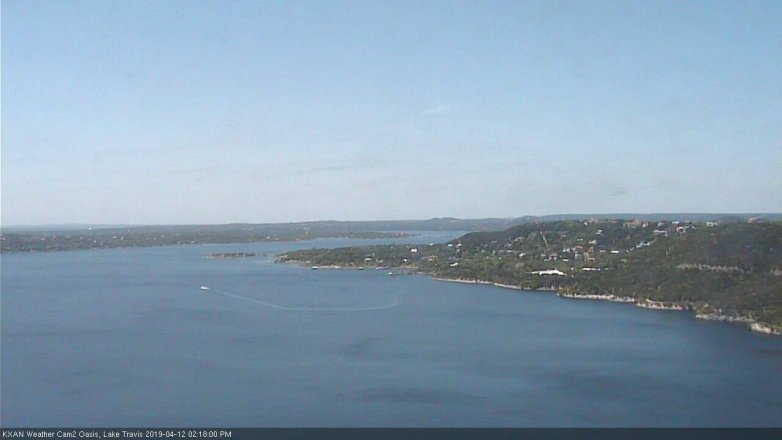 Lake Travis webcam, April 12, 2019 1:20 PM CT