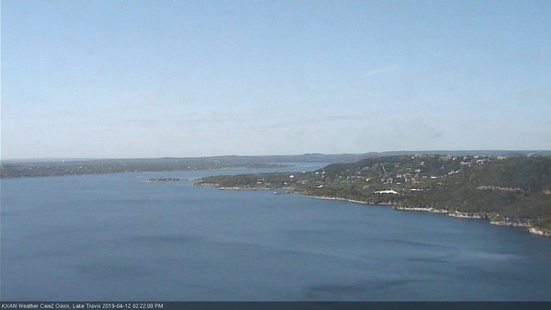 Lake Travis webcam, April 12, 2019 1:25 PM CT