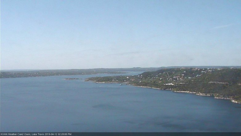 Lake Travis webcam, April 12, 2019 1:30 PM CT