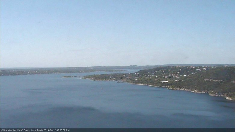Lake Travis webcam, April 12, 2019 1:35 PM CT