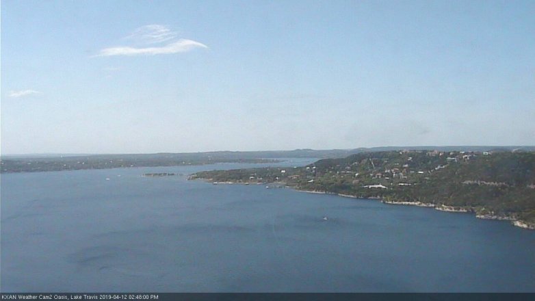Lake Travis webcam, April 12, 2019 1:50 PM CT