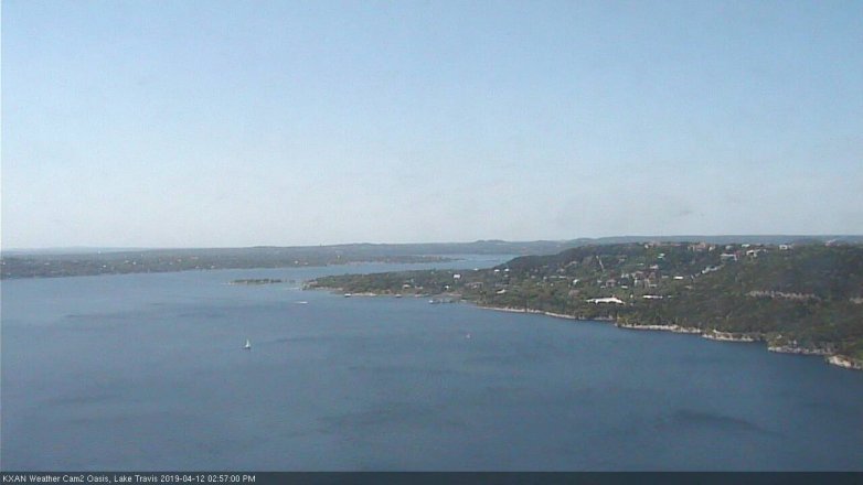 Lake Travis webcam, April 12, 2019 2:00 PM CT