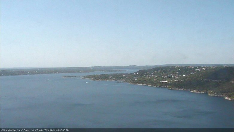 Lake Travis webcam, April 12, 2019 2:05 PM CT