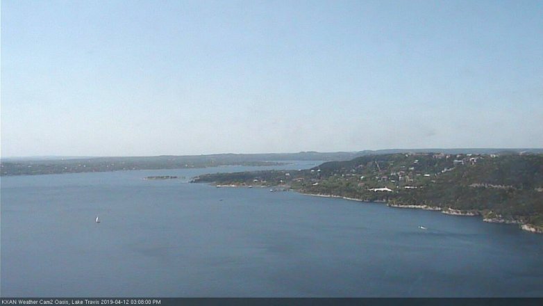 Lake Travis webcam, April 12, 2019 2:10 PM CT