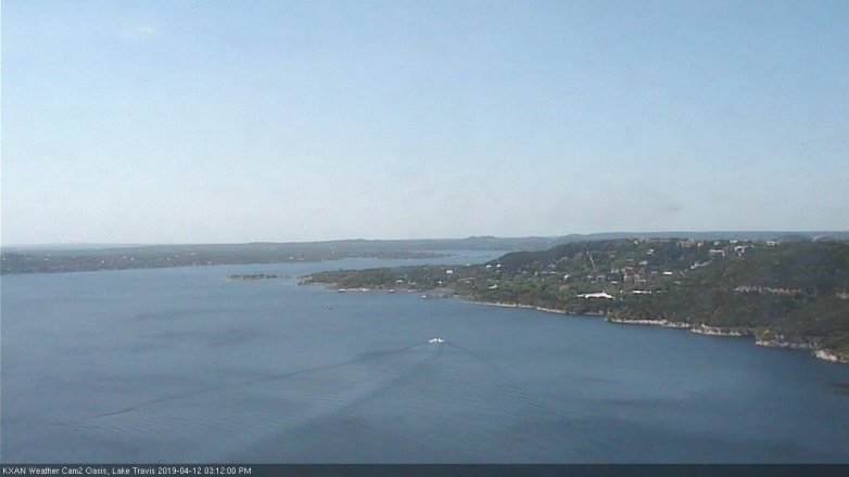 Lake Travis webcam, April 12, 2019 2:15 PM CT