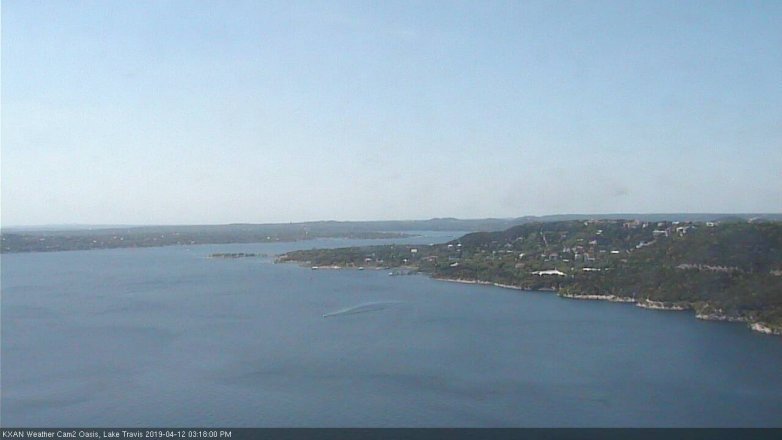 Lake Travis webcam, April 12, 2019 2:20 PM CT