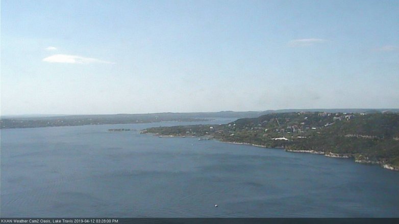 Lake Travis webcam, April 12, 2019 2:30 PM CT
