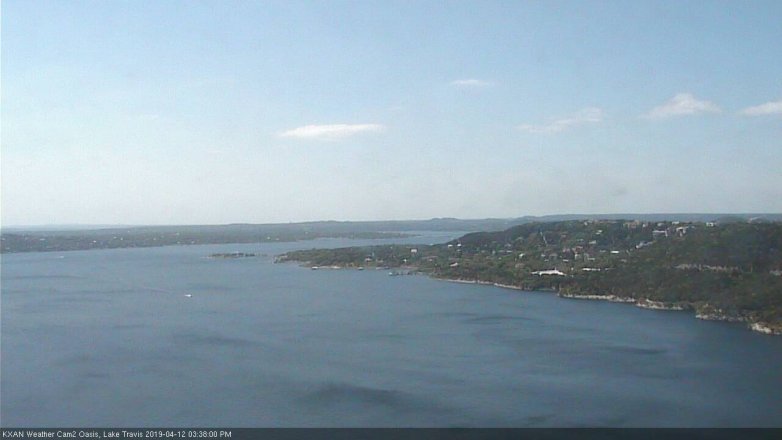 Lake Travis webcam, April 12, 2019 2:40 PM CT