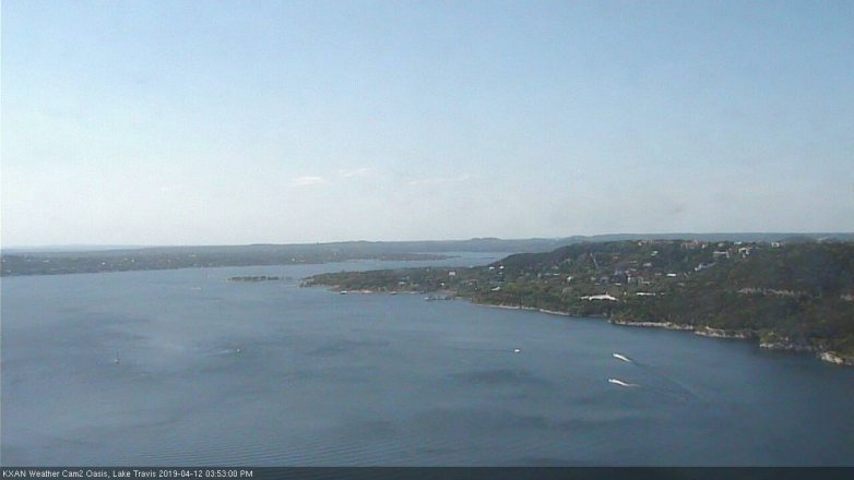 Lake Travis webcam, April 12, 2019 2:55 PM CT
