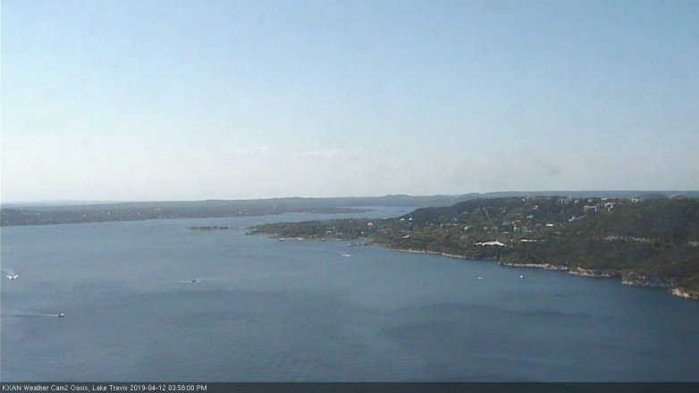 Lake Travis webcam, April 12, 2019 3:00 PM CT