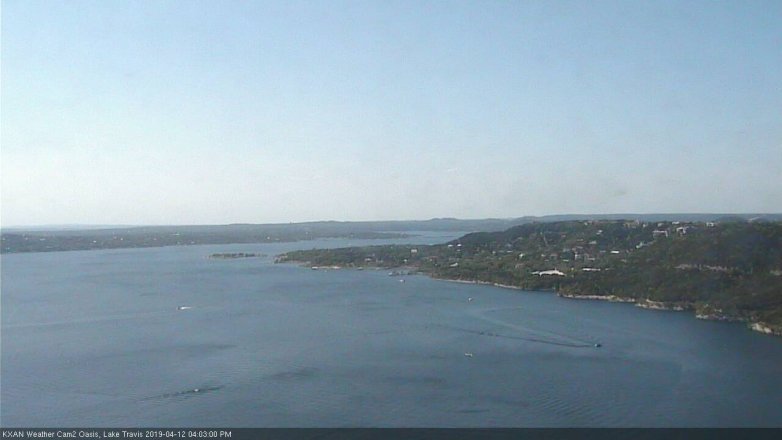 Lake Travis webcam, April 12, 2019 3:05 PM CT