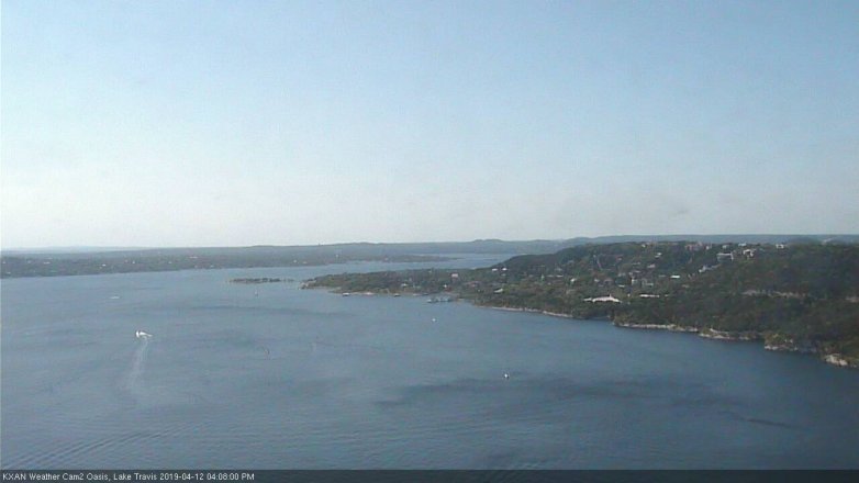 Lake Travis webcam, April 12, 2019 3:10 PM CT