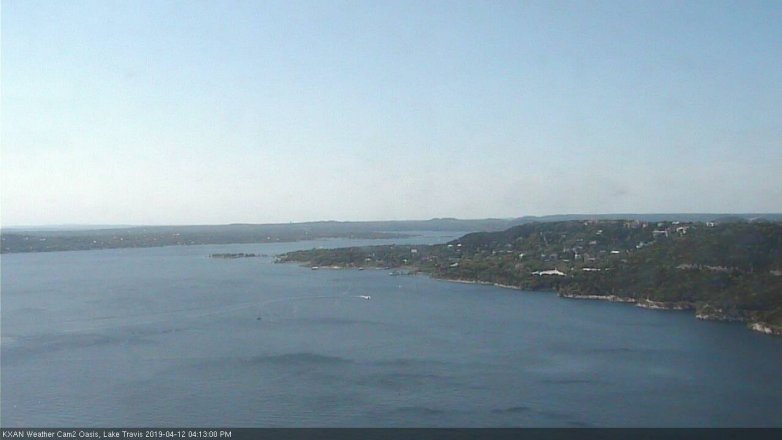 Lake Travis webcam, April 12, 2019 3:15 PM CT