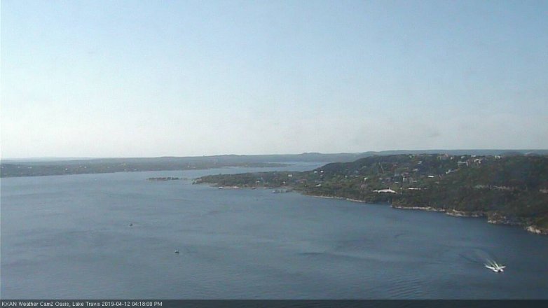 Lake Travis webcam, April 12, 2019 3:20 PM CT