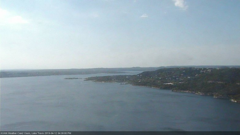 Lake Travis webcam, April 12, 2019 3:40 PM CT