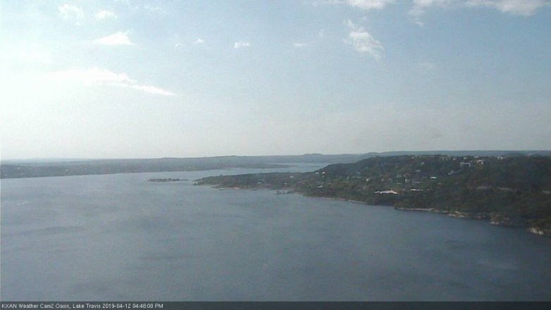 Lake Travis webcam, April 12, 2019 3:50 PM CT